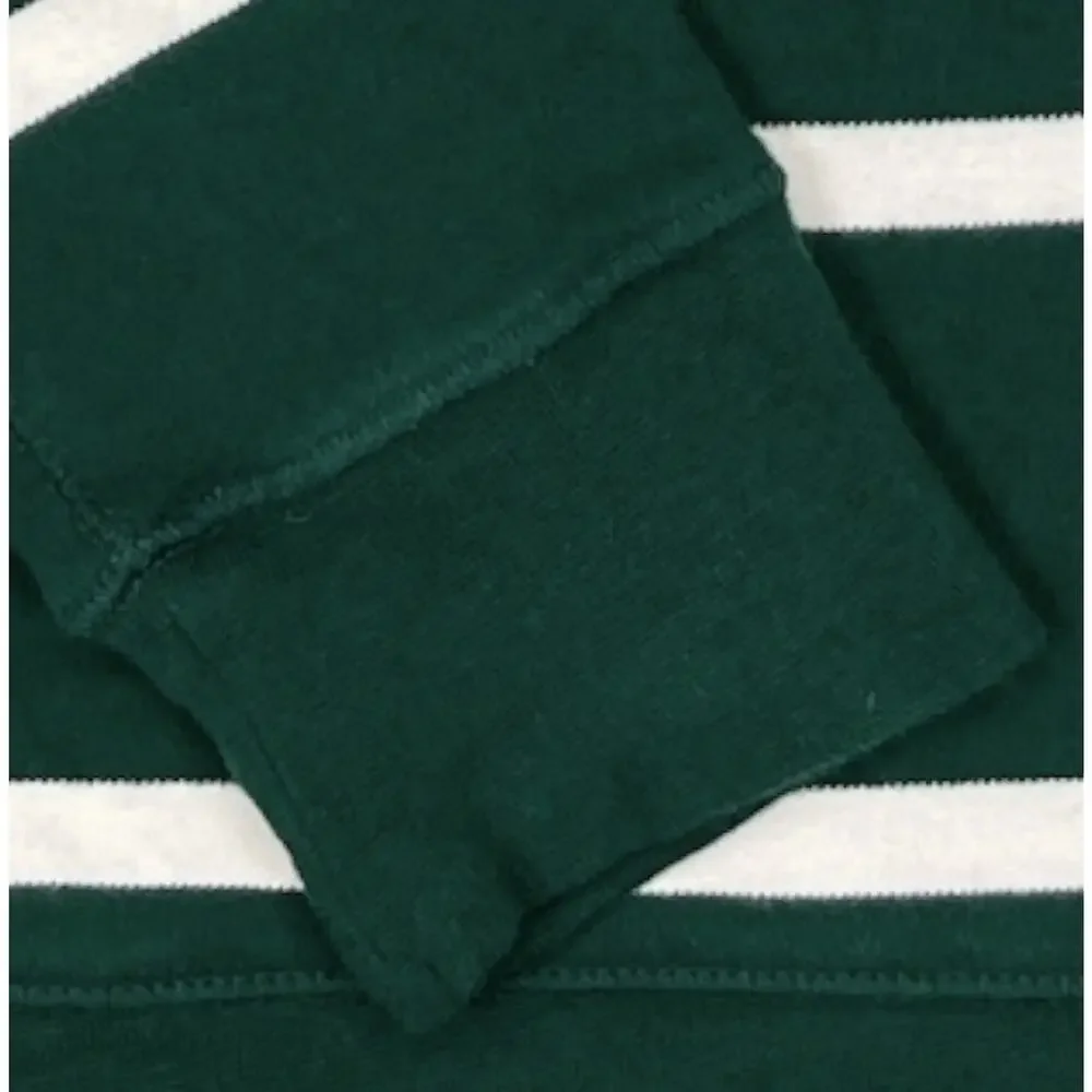 Polo Ralph Lauren Kids Boys Large 14-16 Quarter Zip Sweatshirt Striped Green